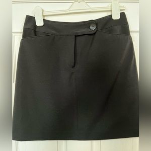 B Moss Skirt Women's Size 10 Lined Classic Black Back Zipper Split Pockets